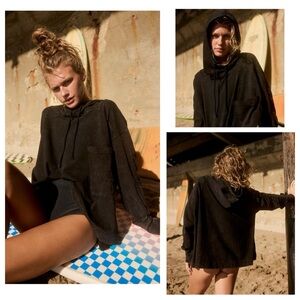 NEW Free People FP Movement Hot Shot Hooded Layer Sweatshirt